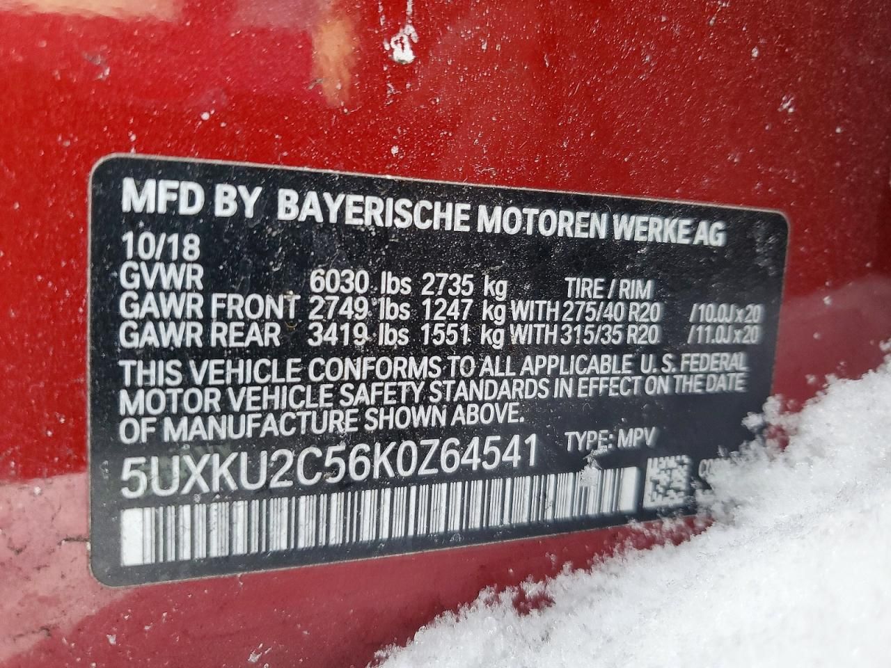 2019 BMW X6 Xdrive35i