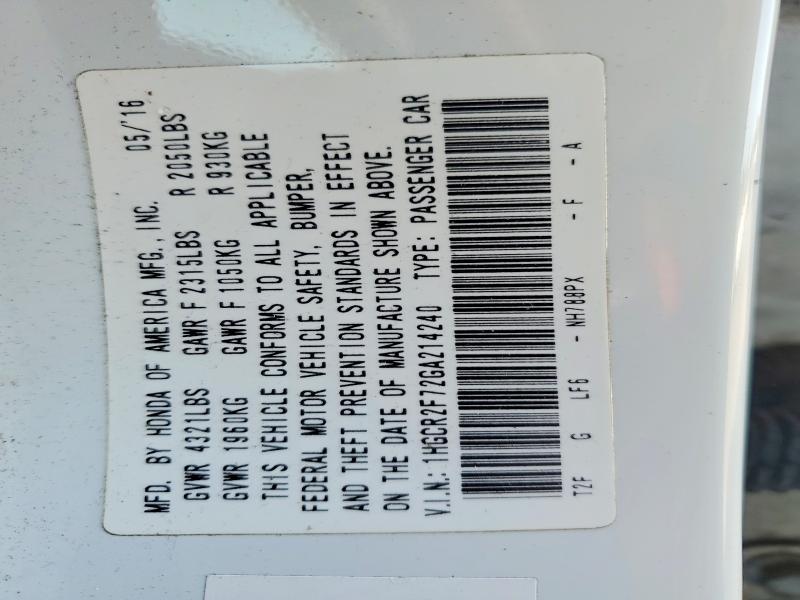 2016 Honda Accord ex