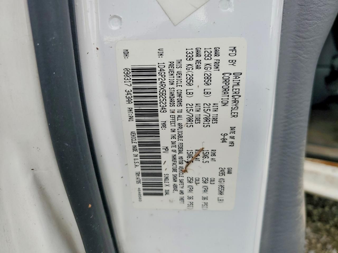 2005 Dodge Grand Caravan se