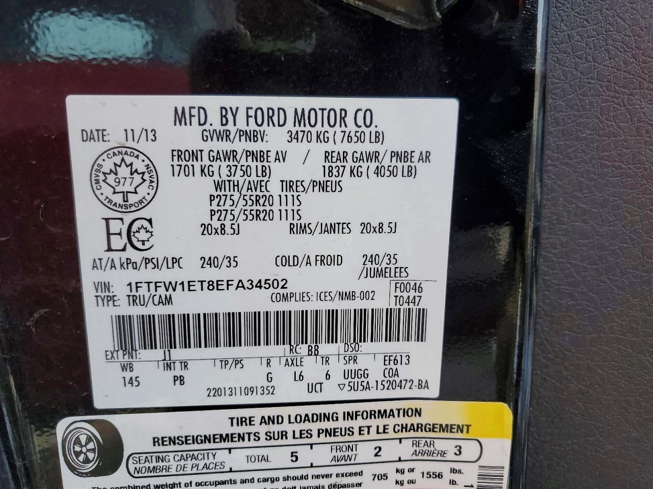 2014 Ford F150 Supercrew