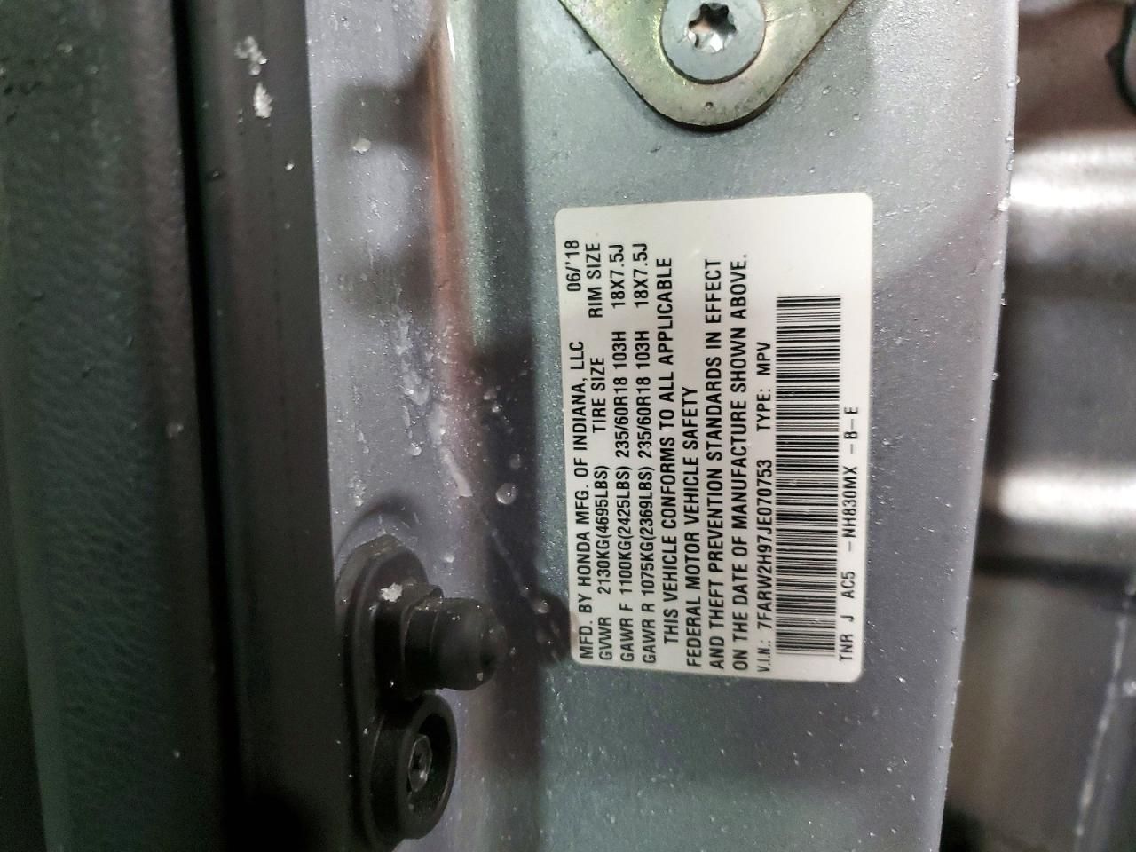 2018 Honda Cr-v Touring