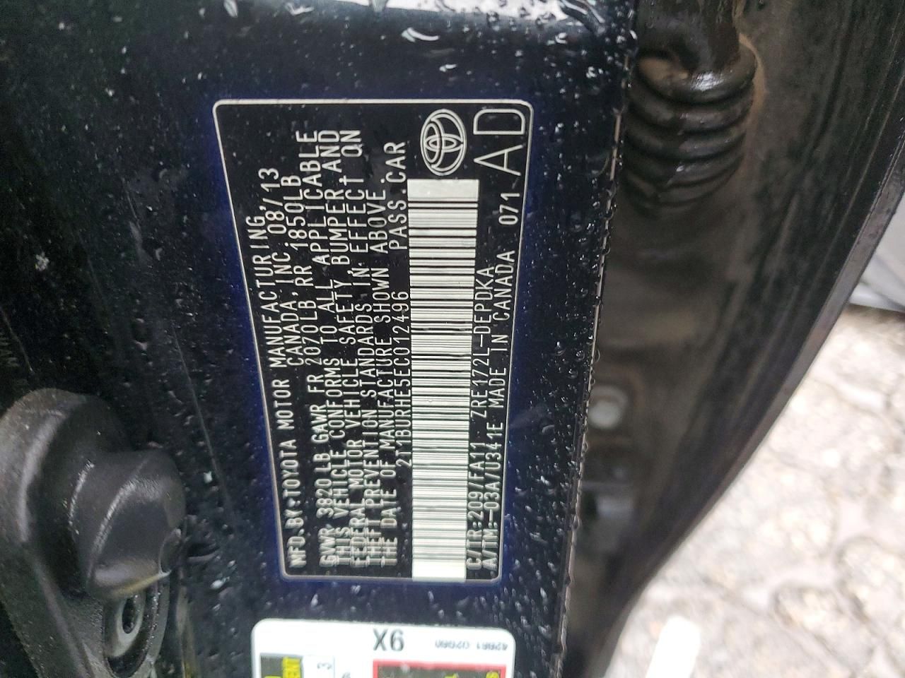 2014 Toyota Corolla l