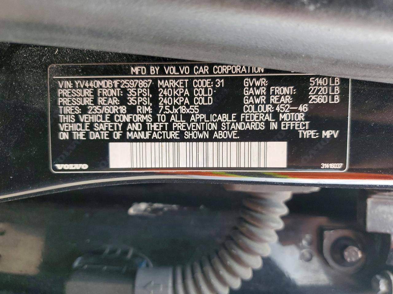 2015 Volvo Xc60 T5 Premier