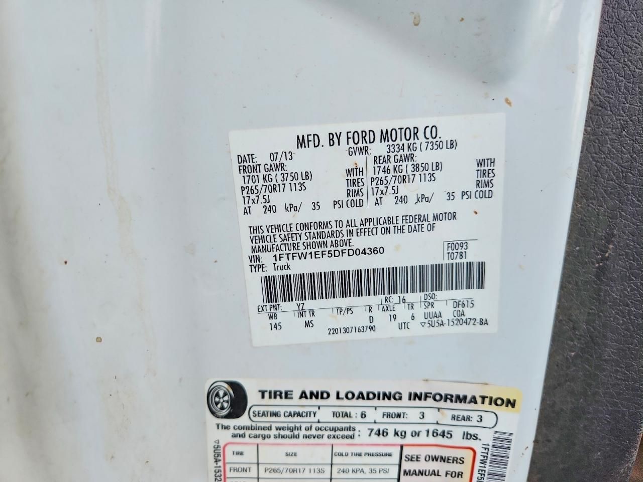 2013 Ford F150 Supercrew