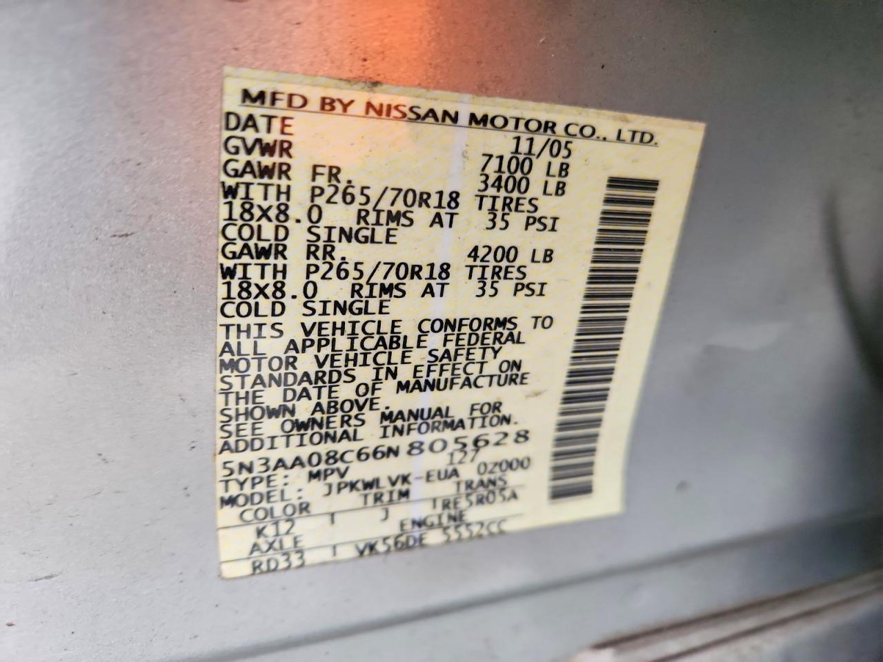 2006 Infiniti Qx56