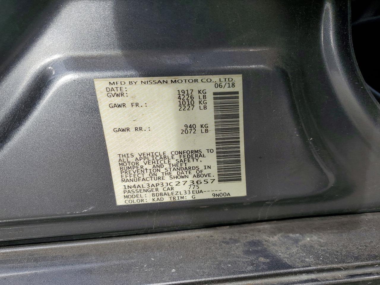 2018 Nissan Altima 2.5