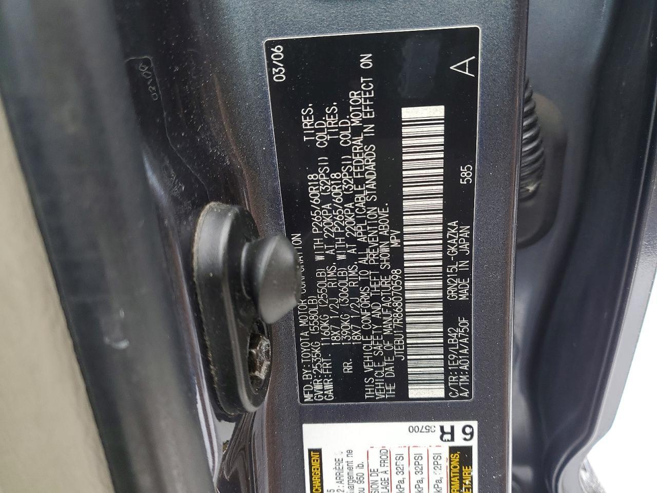 2006 Toyota 4runner Limited