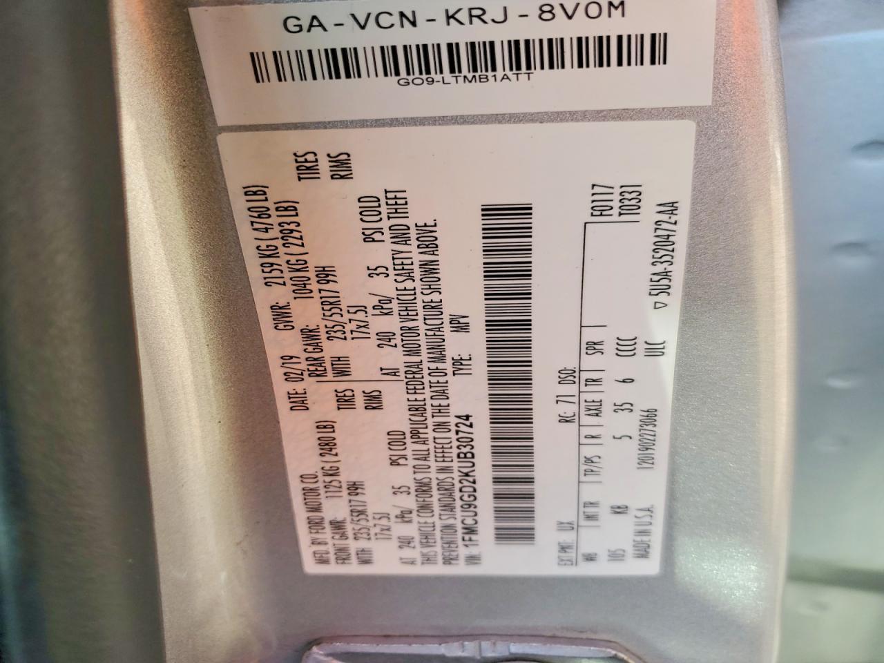 2019 Ford Escape se