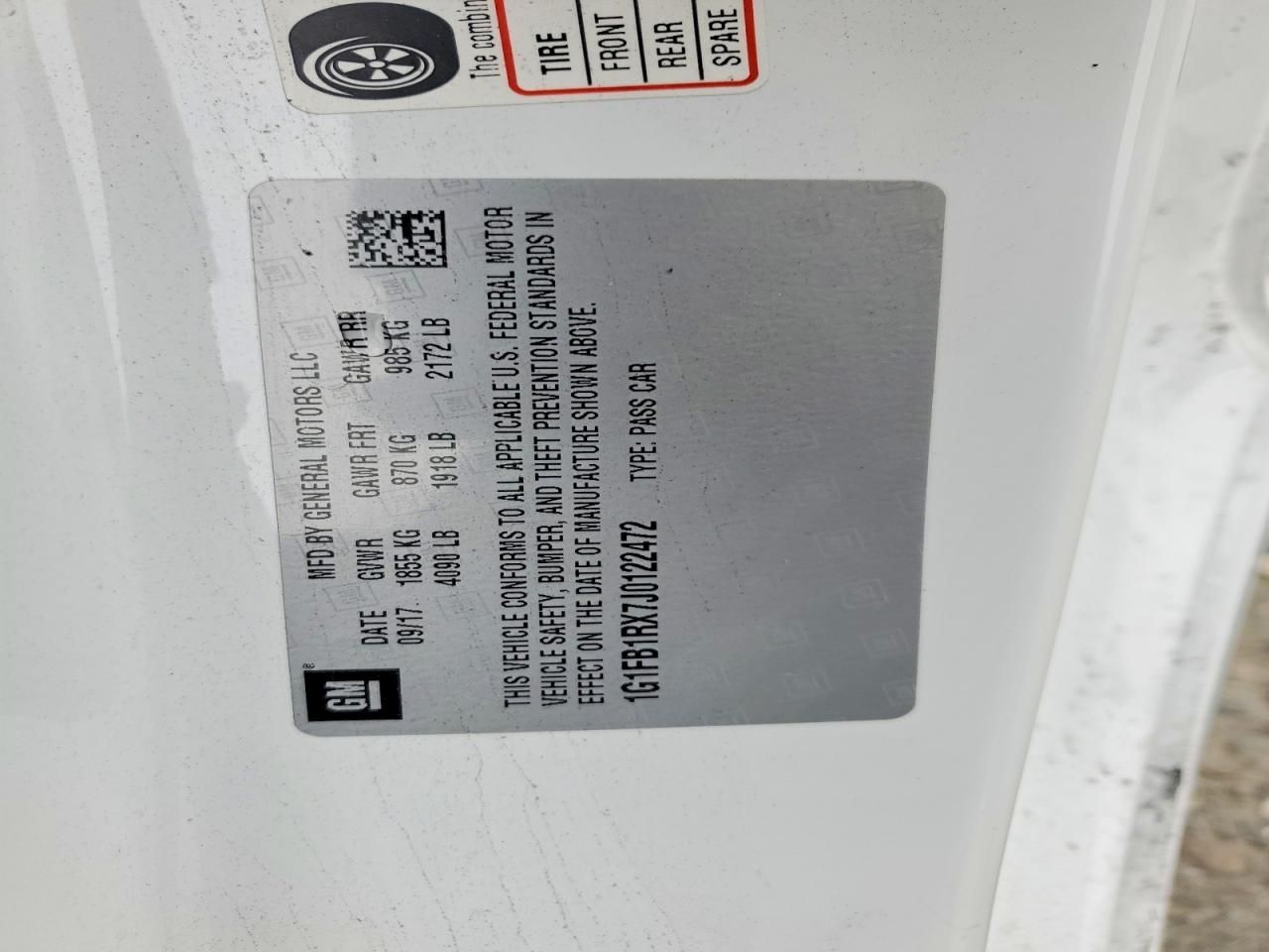 2018 Chevrolet Camaro lt