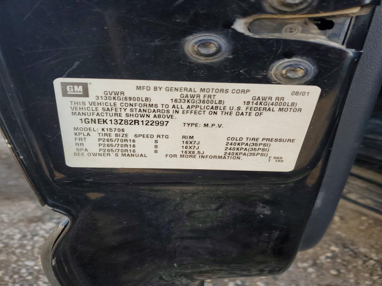 2002 Chevrolet Tahoe K1500