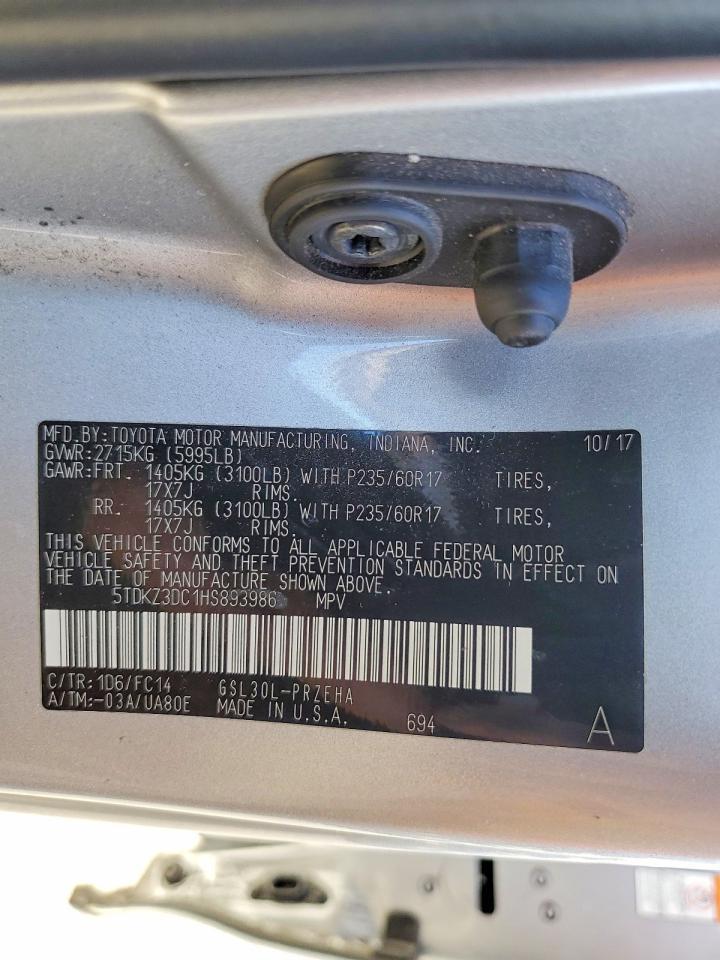 2017 Toyota Sienna le