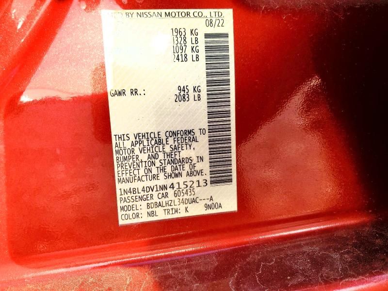 2022 Nissan Altima sv