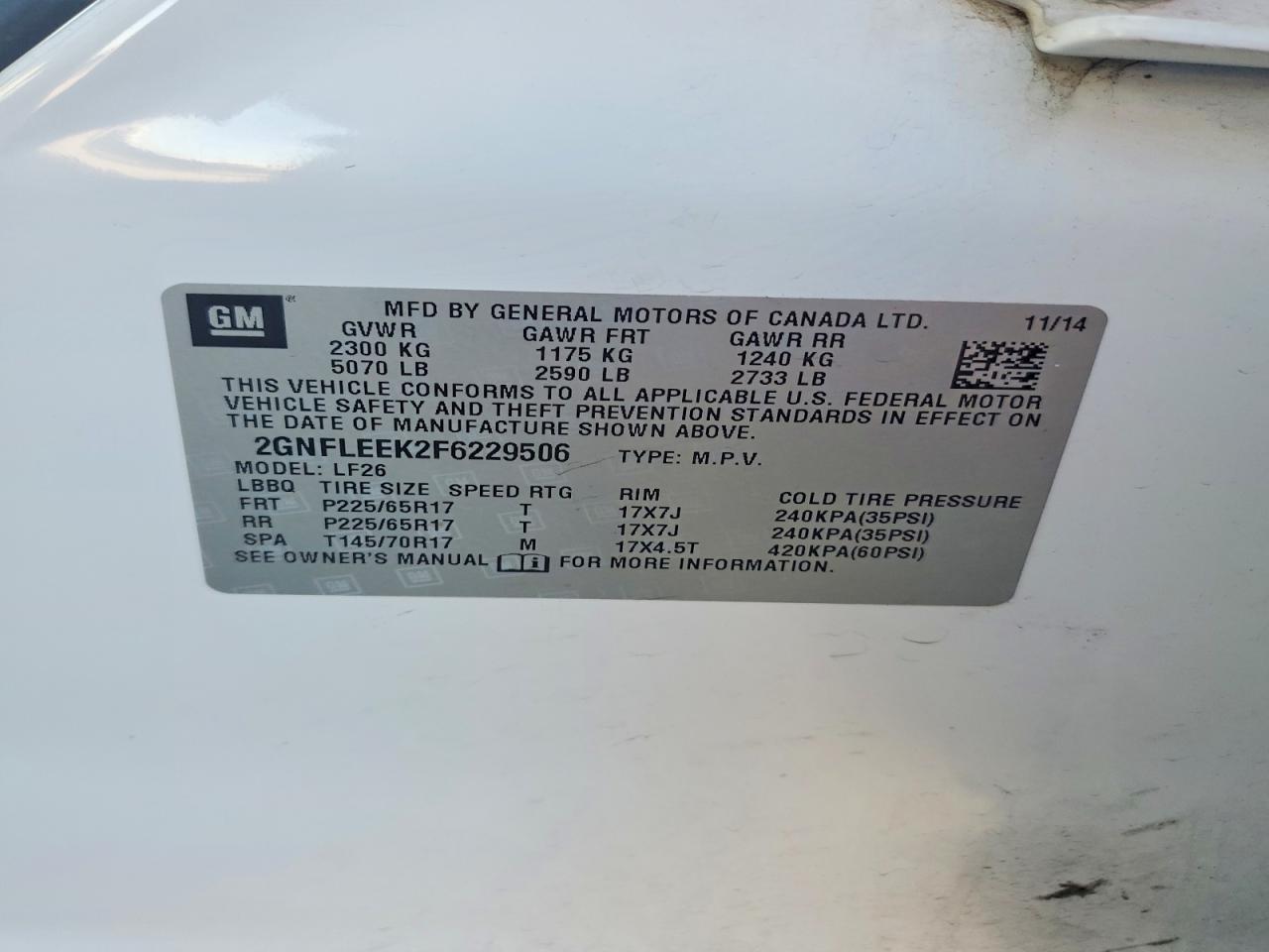 2015 Chevrolet Equinox ls