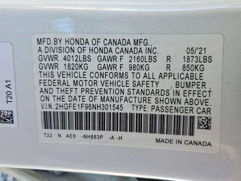 2022 Honda Civic Touring