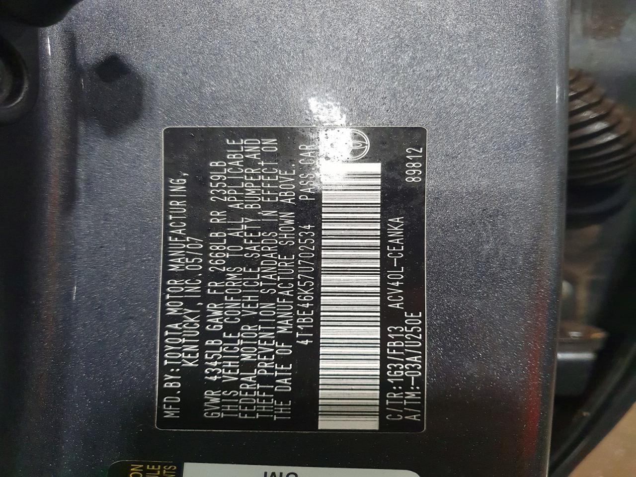 2007 Toyota Camry ce