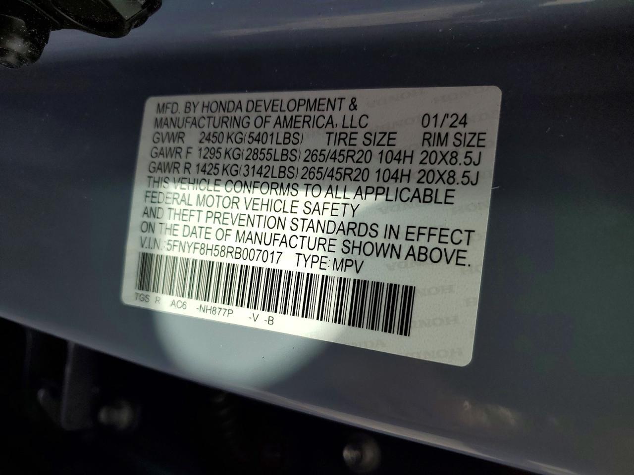 2024 Honda Passport exl