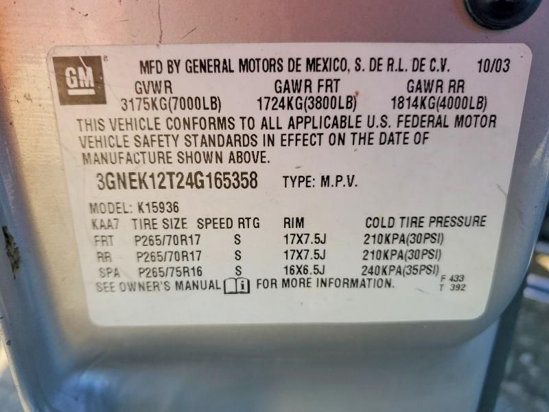 2004 Chevrolet Avalanche K1500