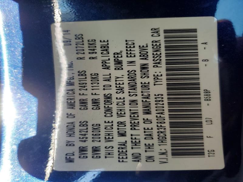 2015 Honda Accord exl