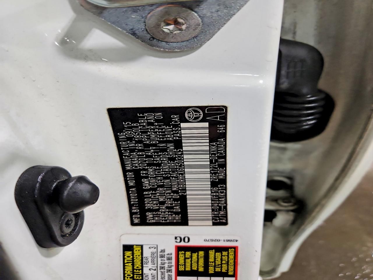 2016 Toyota Corolla l