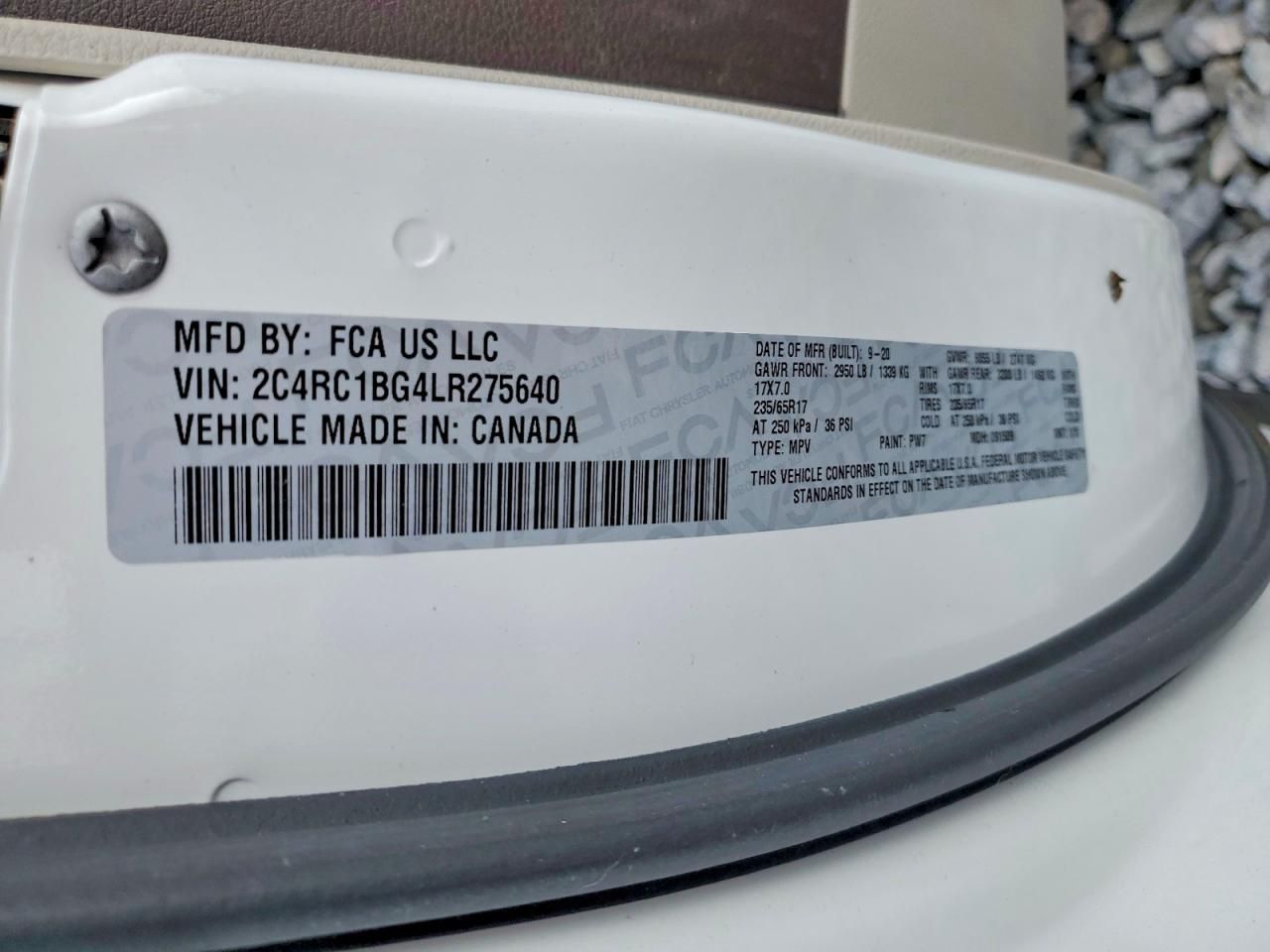 2020 Chrysler Pacifica Touring l