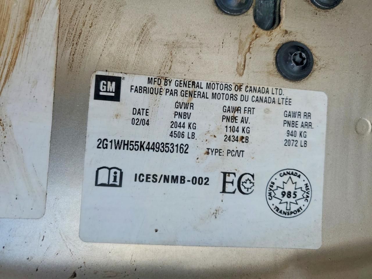 2004 Chevrolet Impala ls