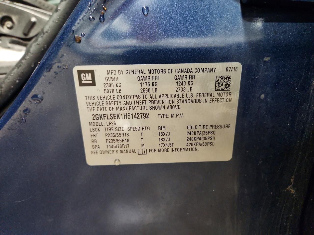 2017 GMC Terrain sle