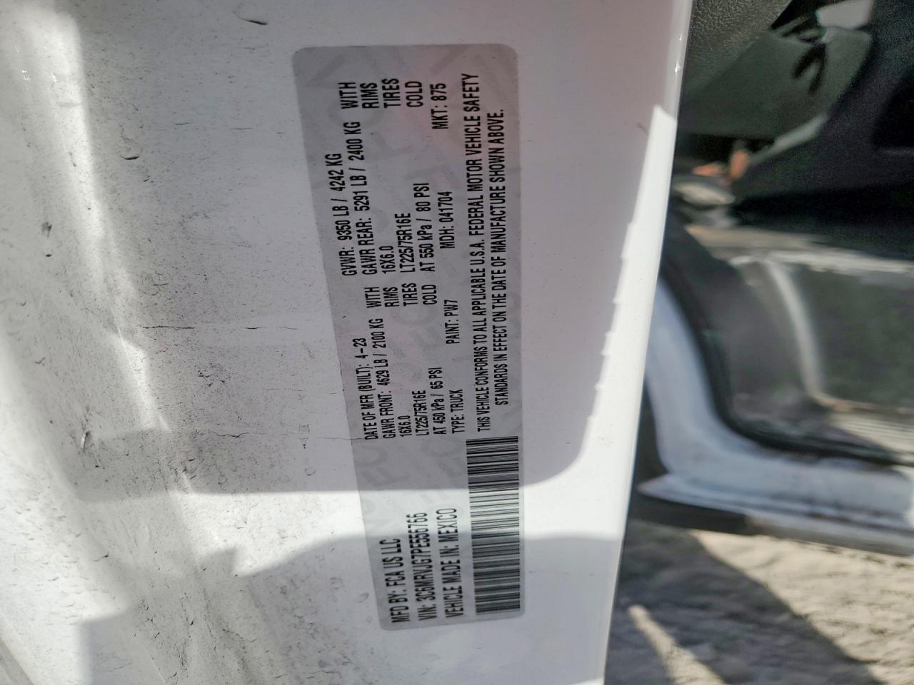 2023 Dodge RAM Promaster 3500 Utility / Service Van