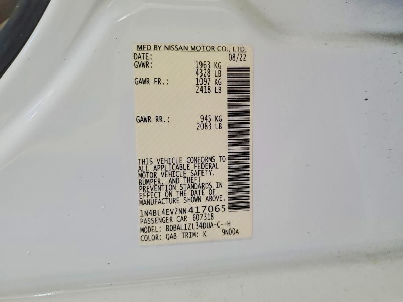 2022 Nissan Altima sl