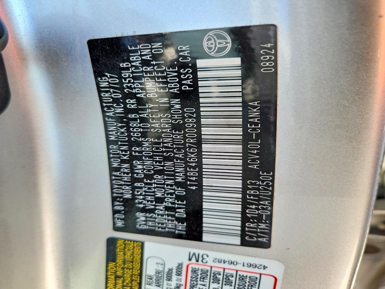 2007 Toyota Camry ce