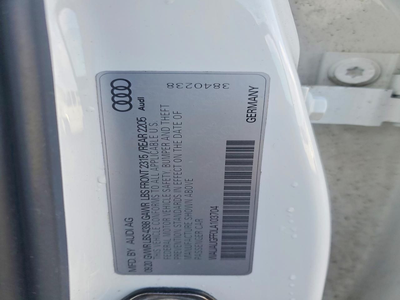 2020 Audi A3 Premium