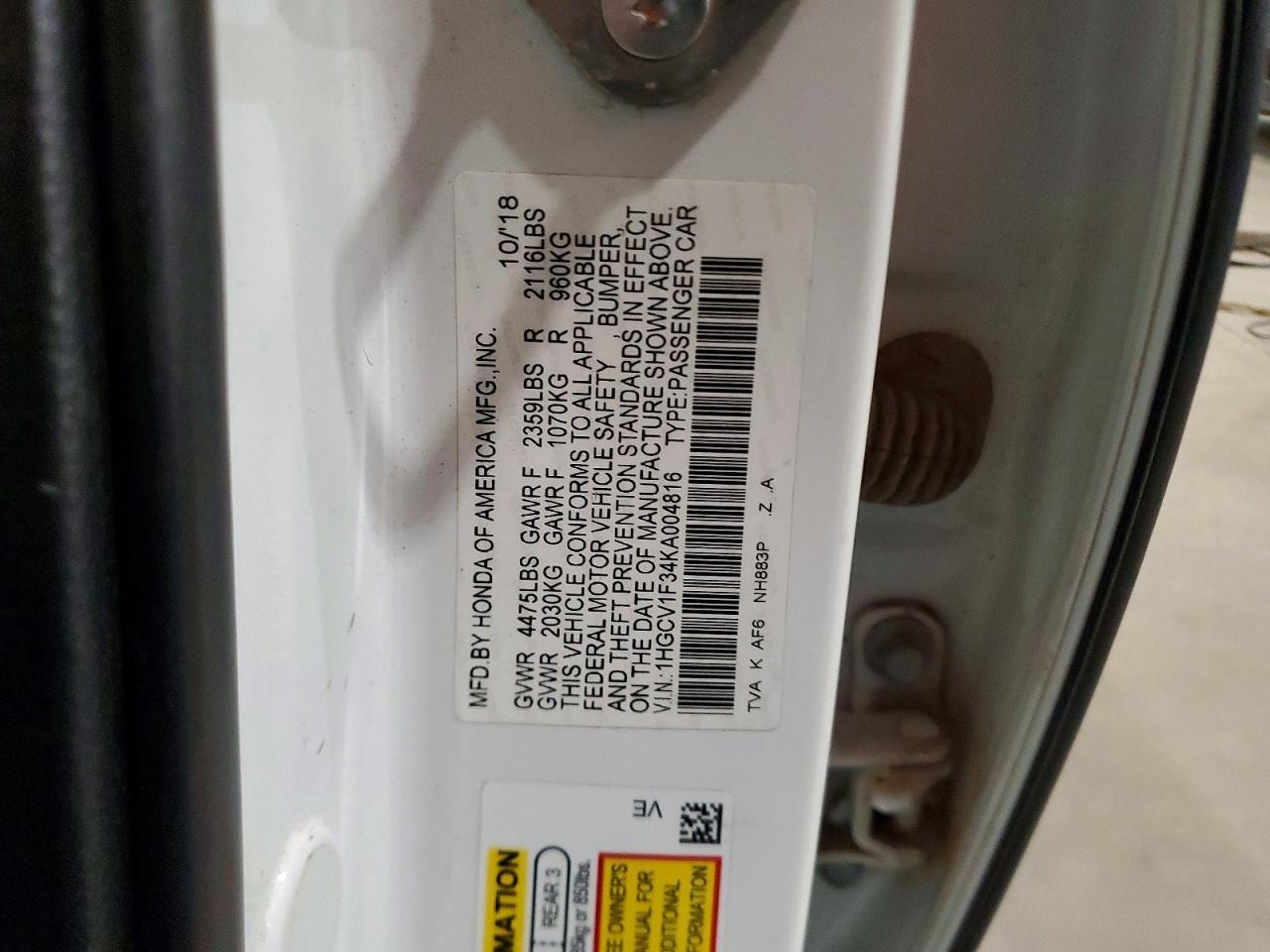 2019 Honda Accord Sport