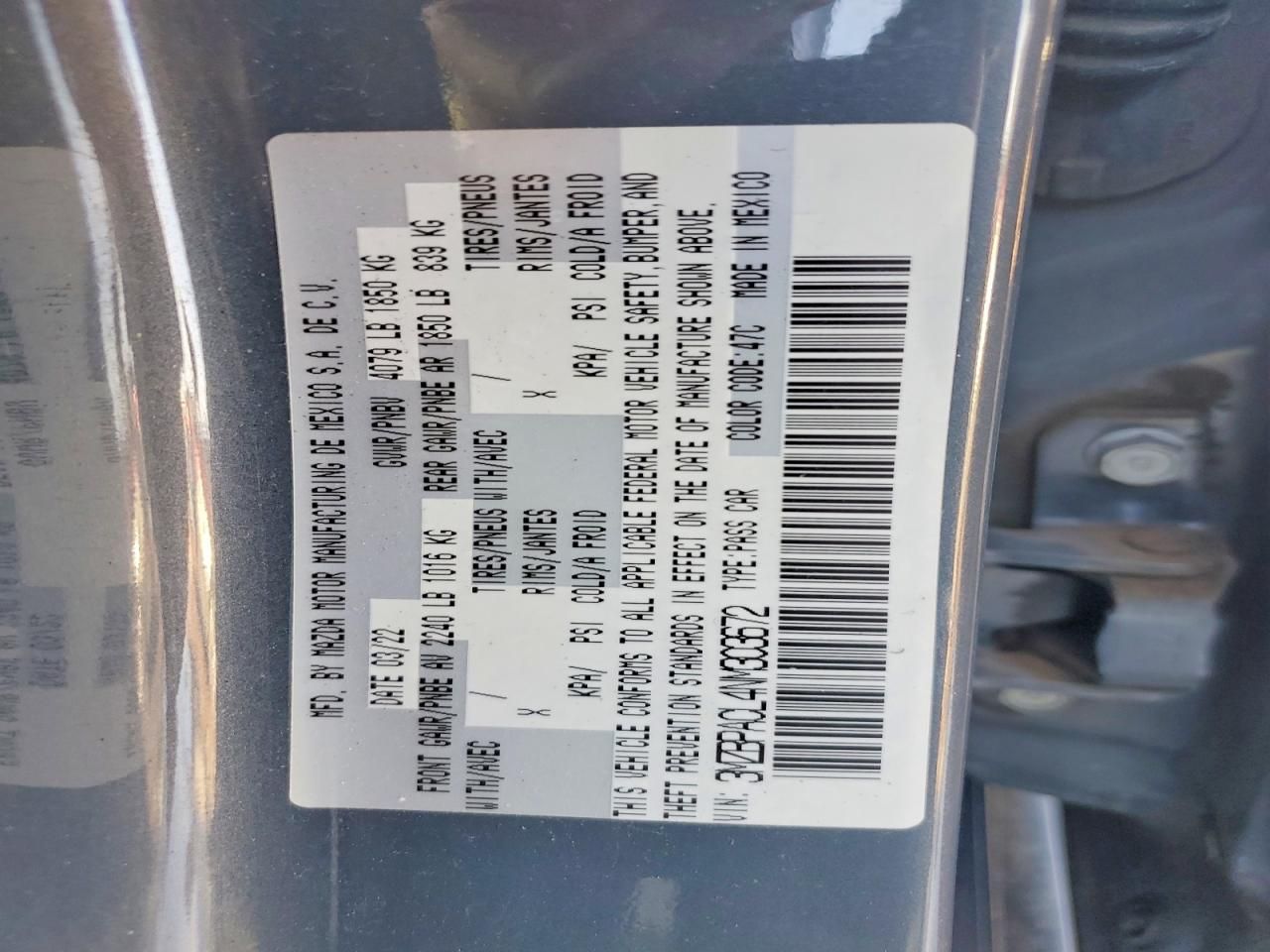 2022 Mazda 3 Preferred