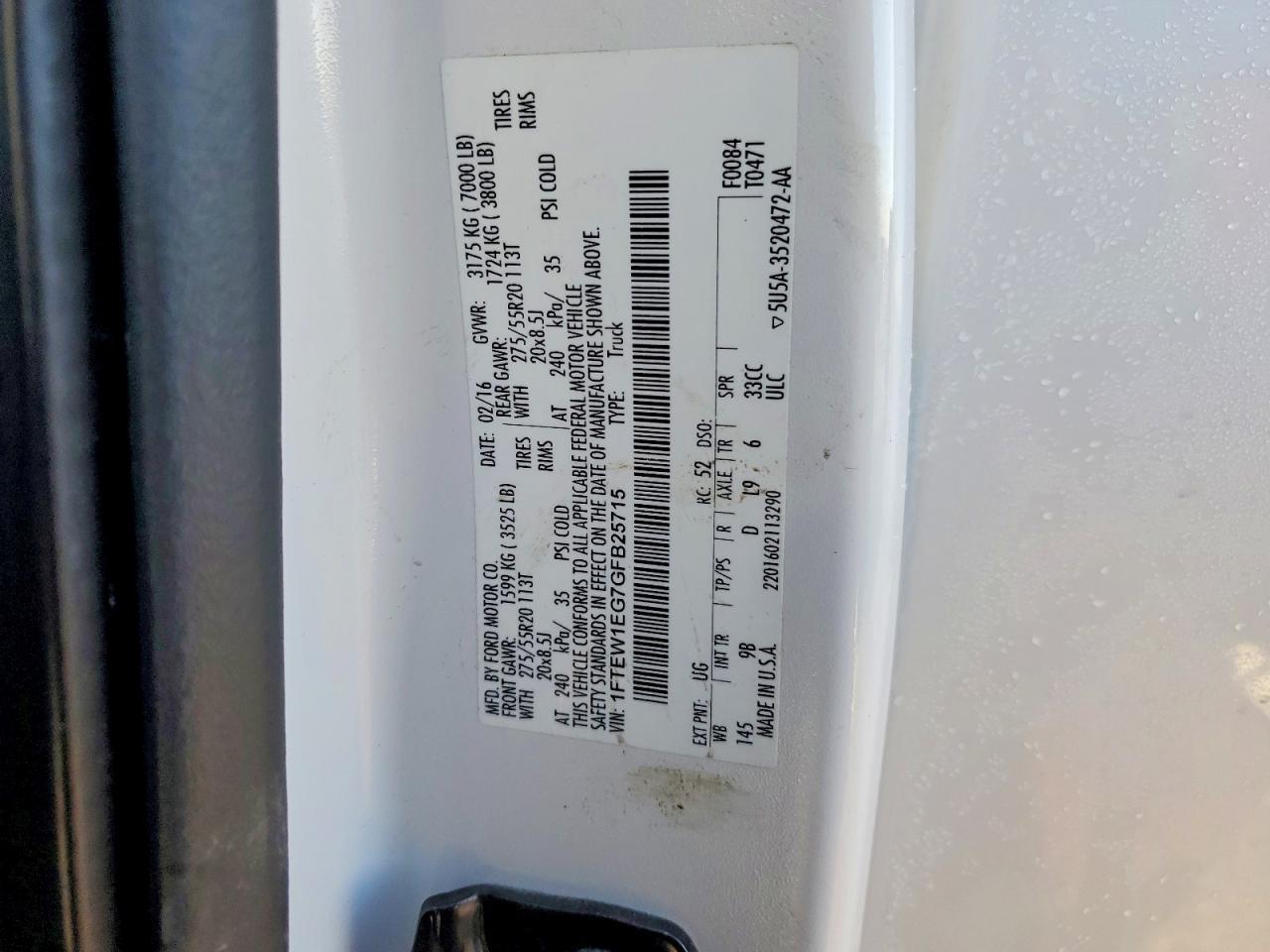 2016 Ford F150 Supercrew