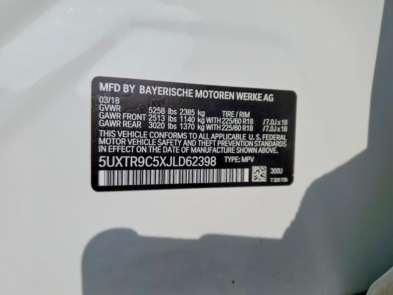 2018 BMW X3 Xdrive30i