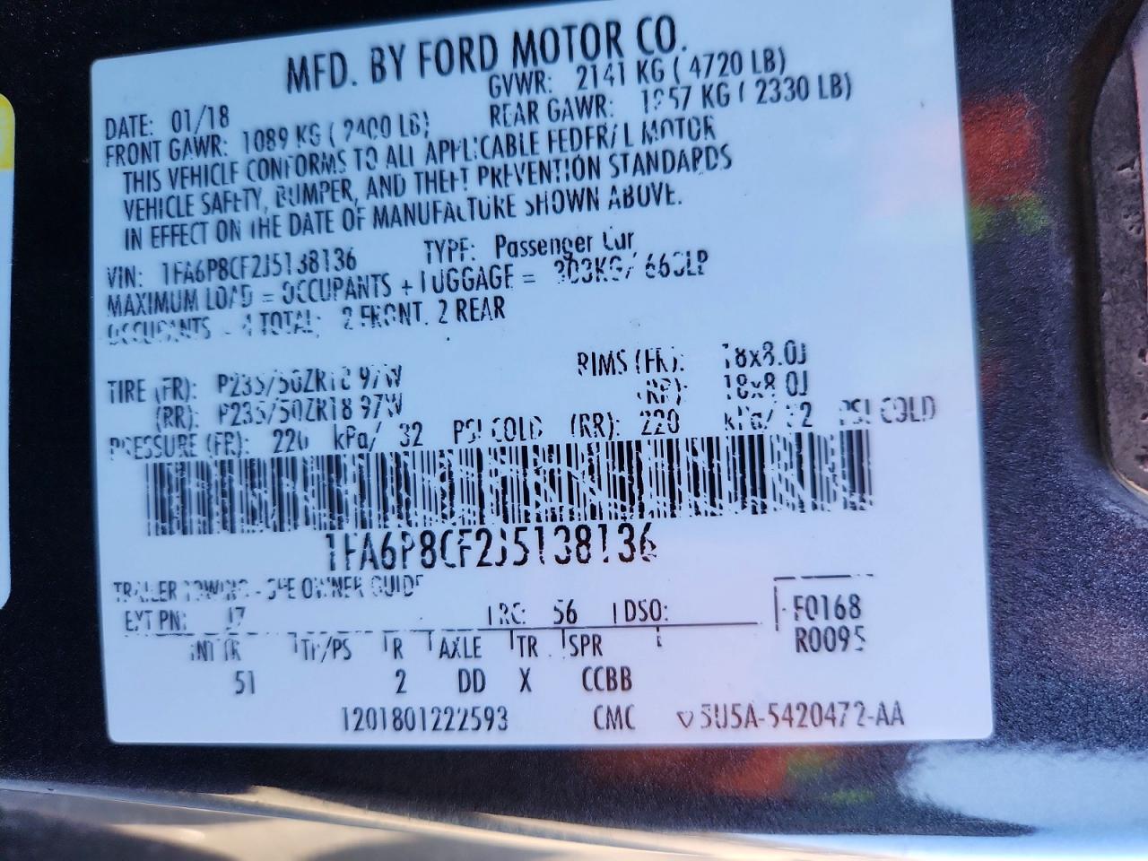 2018 Ford Mustang gt