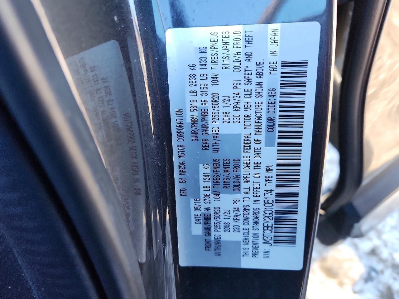 2016 Mazda Cx-9 Signature