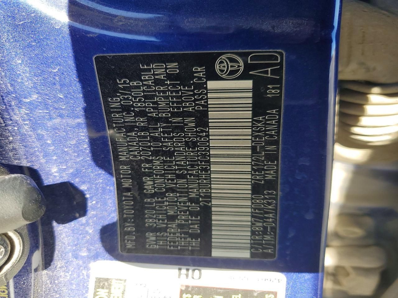 2015 Toyota Corolla l