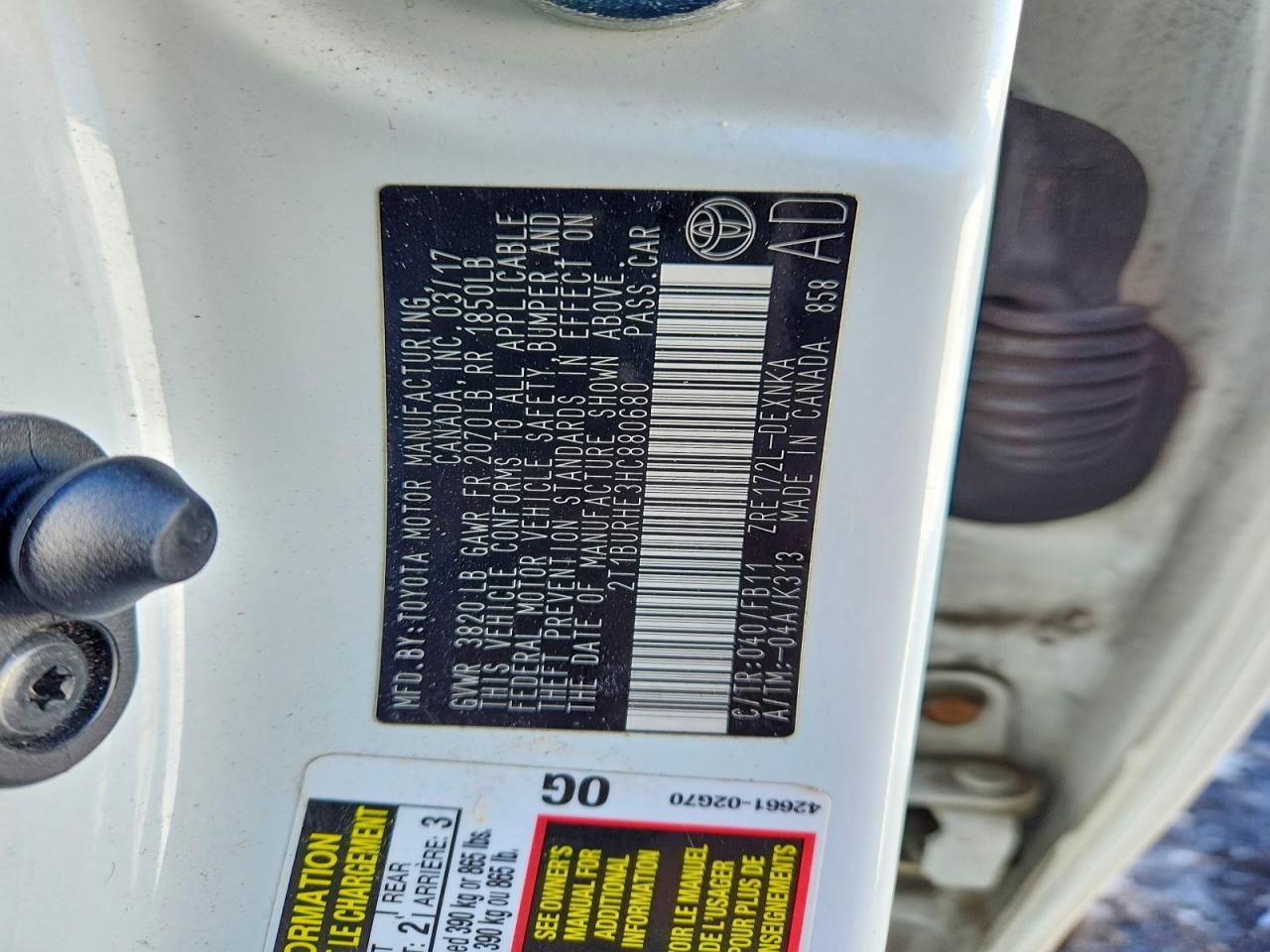 2017 Toyota Corolla l