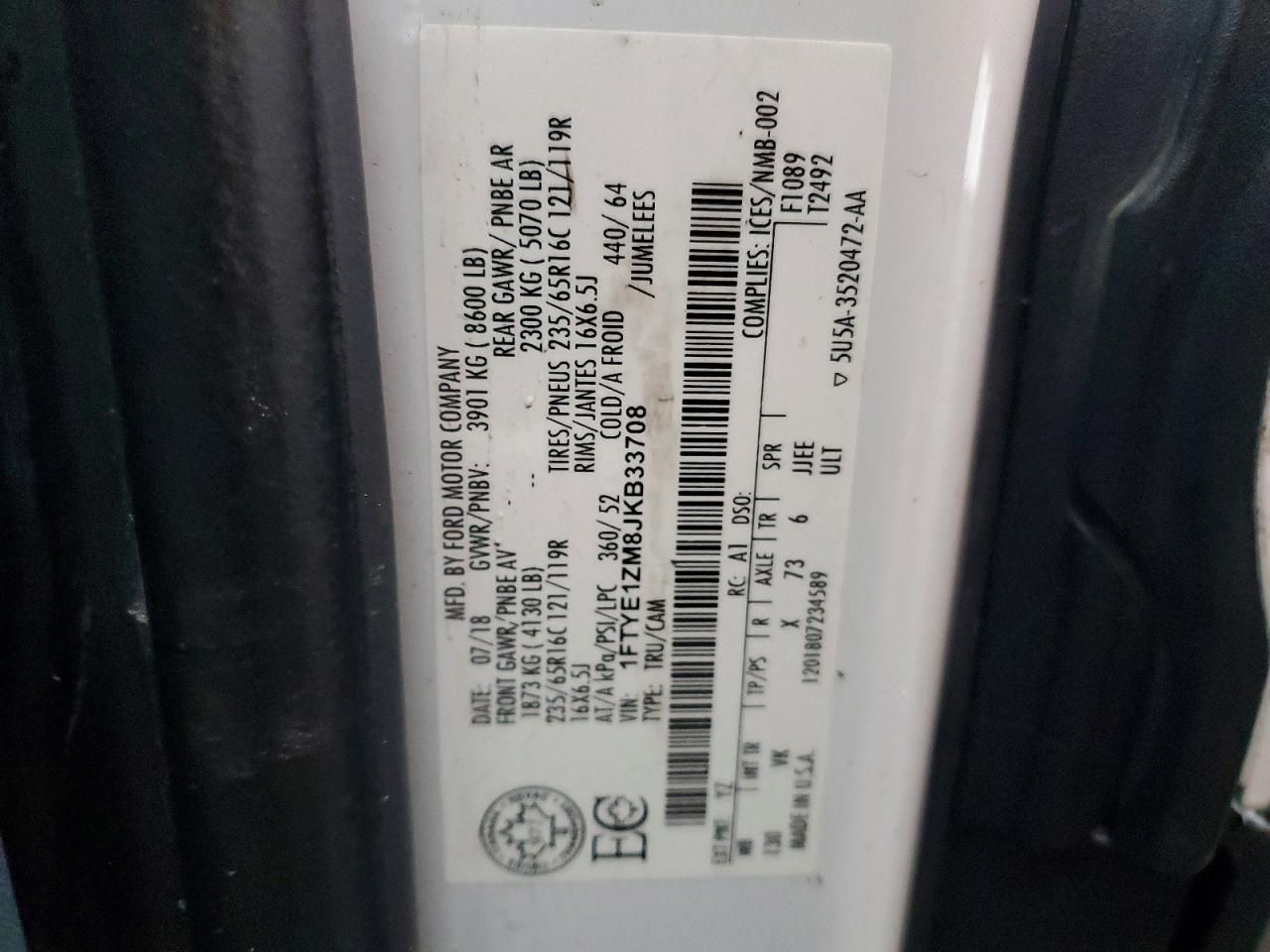 2018 Ford Transit T-150