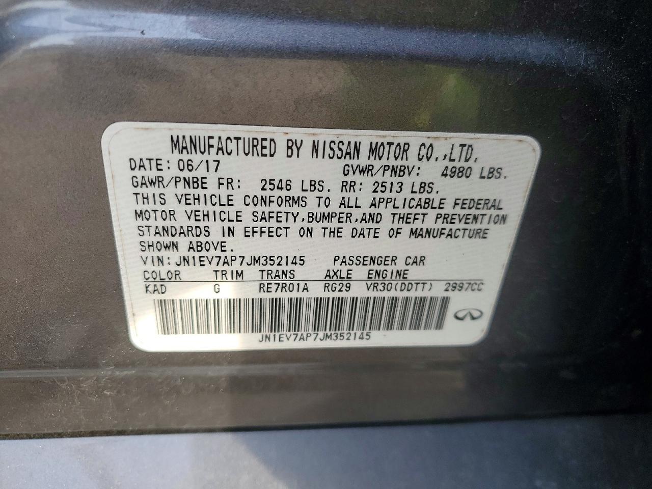 2018 Infinity Q50