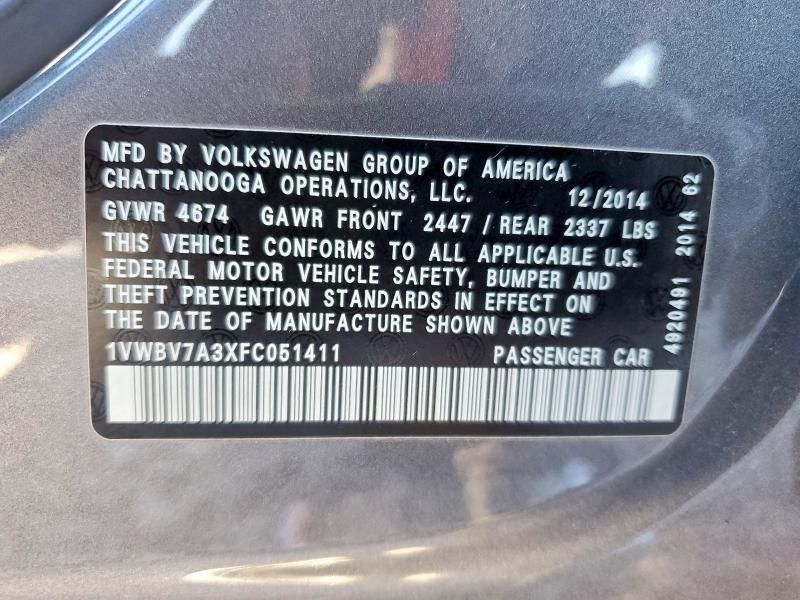 2015 Volkswagen Passat se