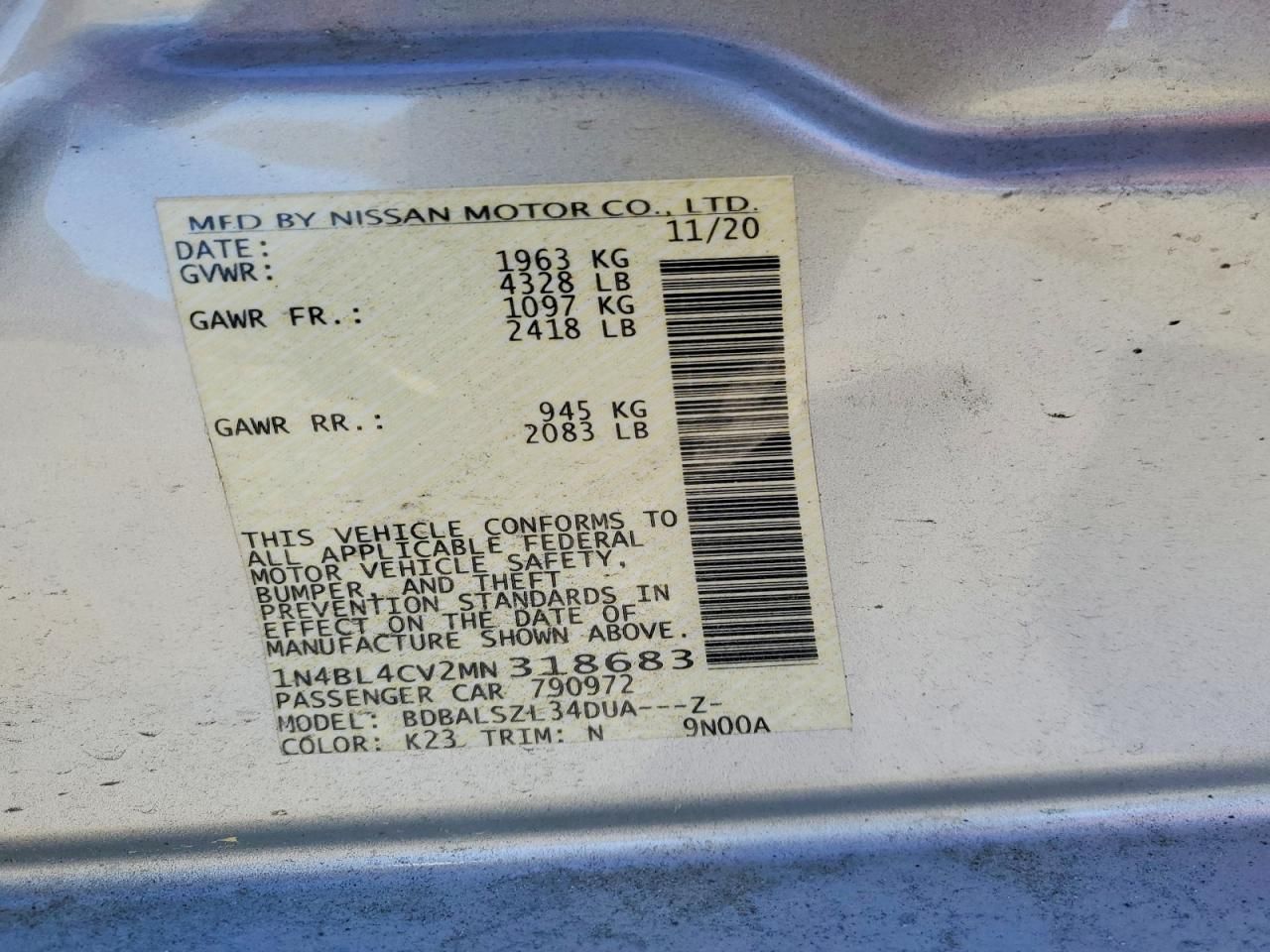 2021 Nissan Altima sr