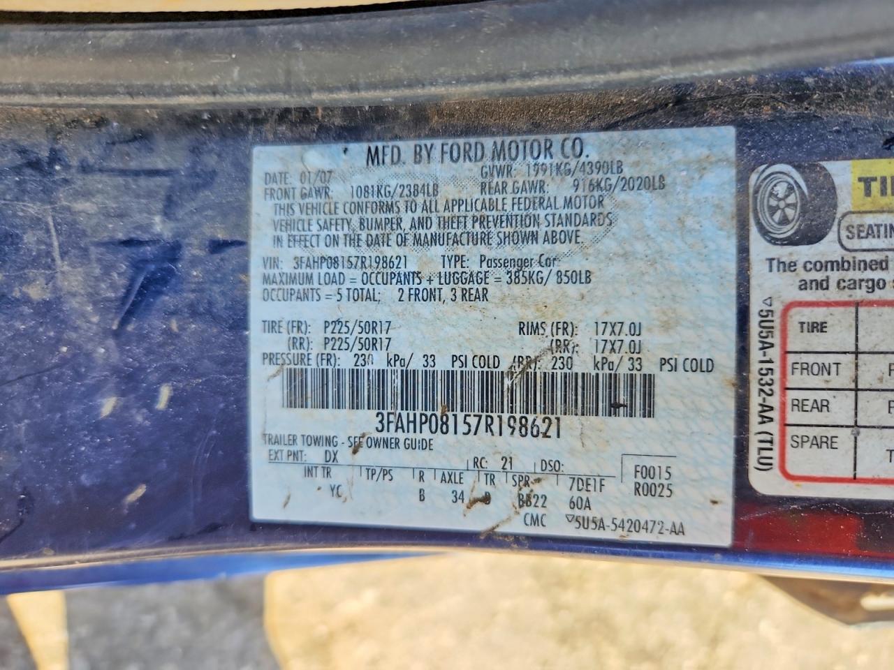 2007 Ford Fusion sel