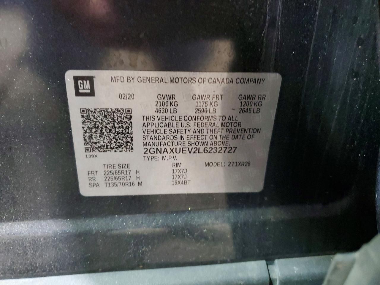 2020 Chevrolet Equinox lt