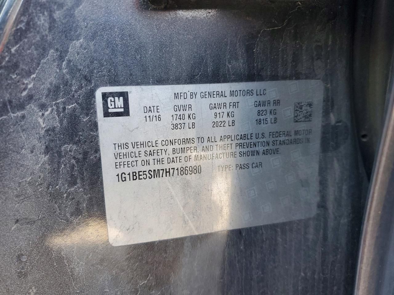 2017 Chevrolet Cruze lt