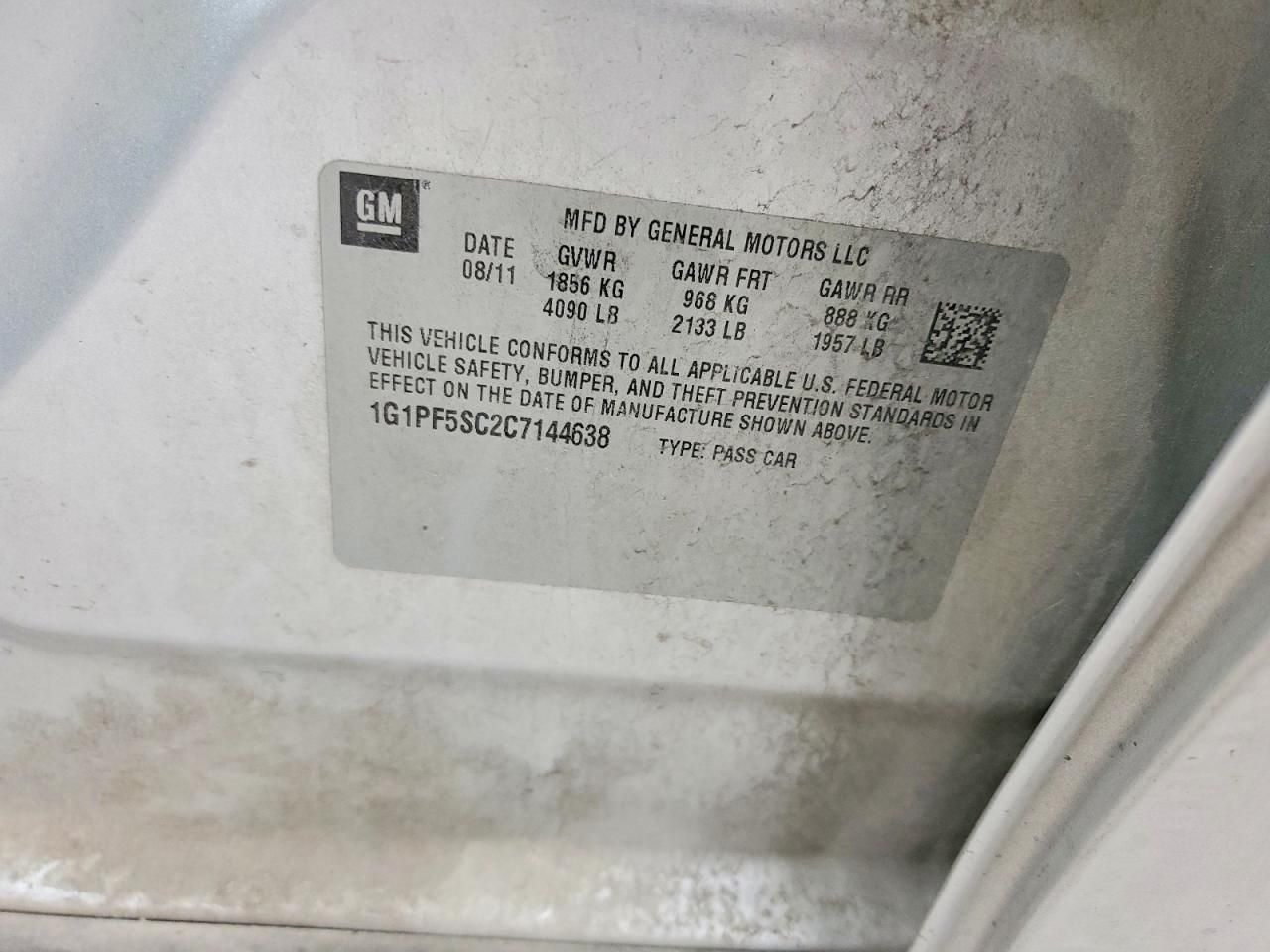 2012 Chevrolet Cruze lt