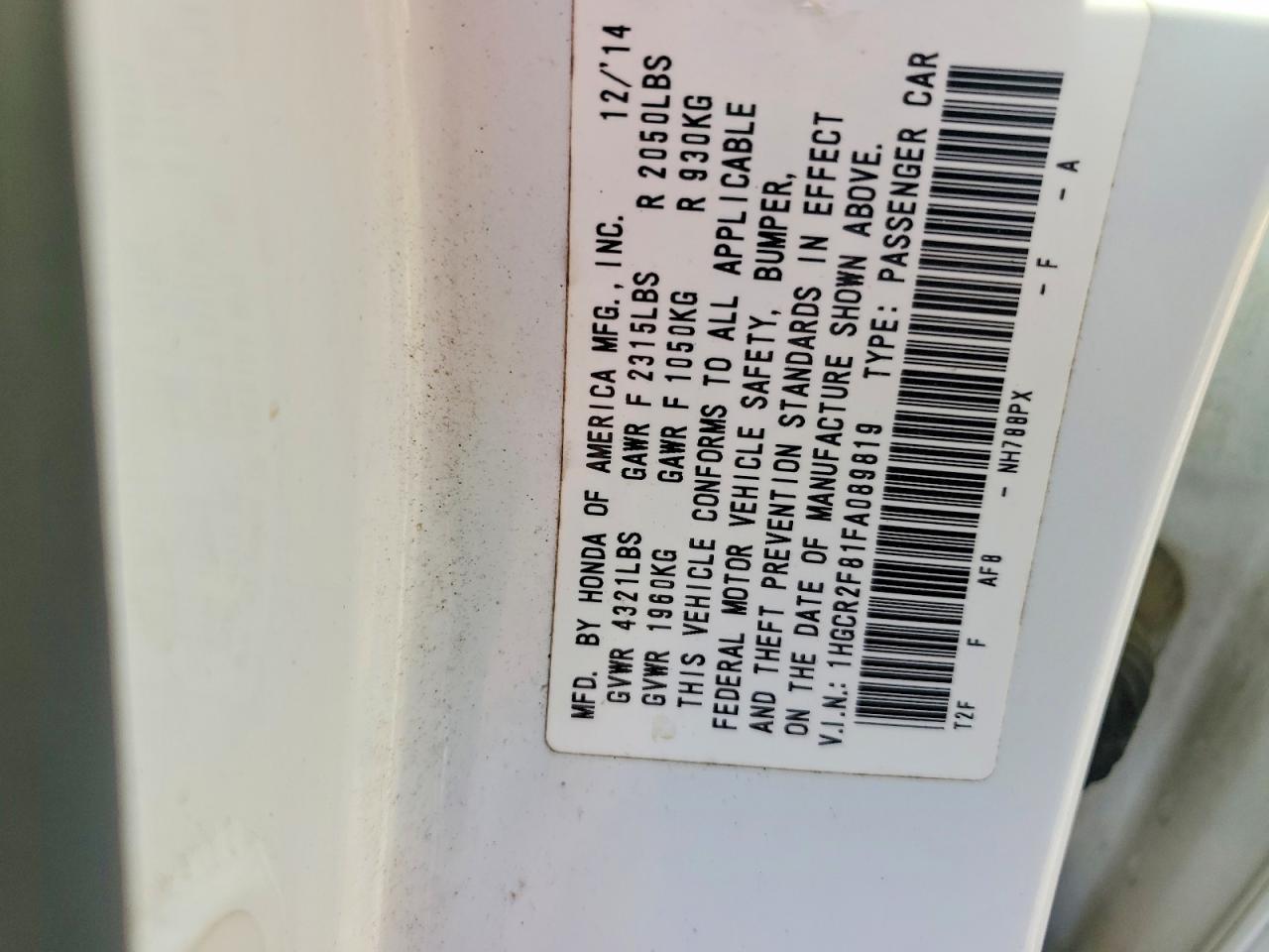 2015 Honda Accord exl