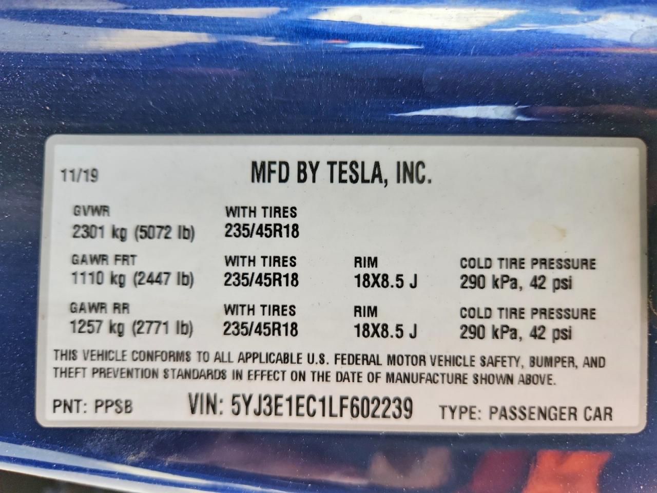 2020 Tesla Model 3