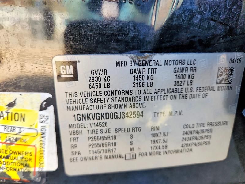 2016 Chevrolet Traverse lt