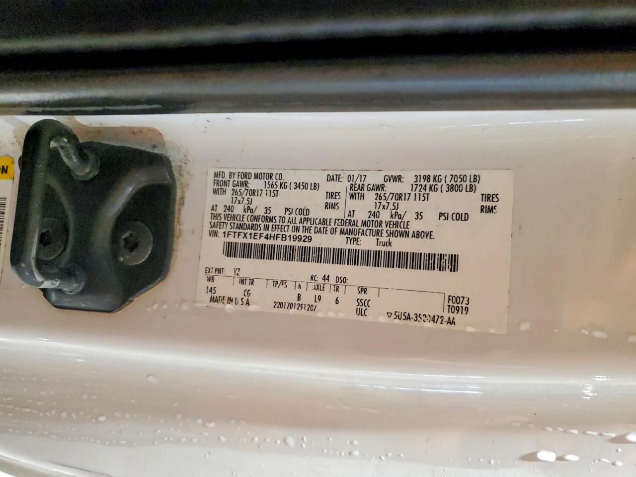 2017 Ford F150 Super cab